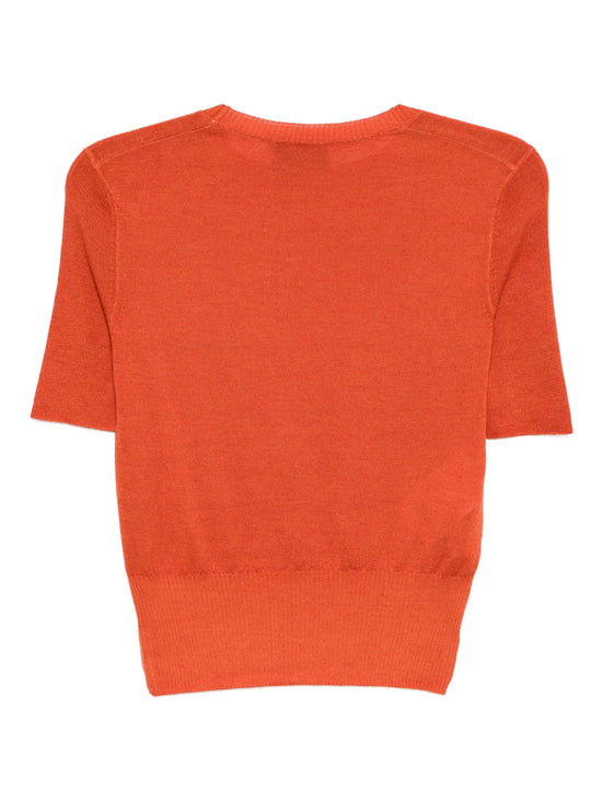 Orange Knit Top