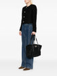 Quilted Gentle Boy Black Shopping Tote