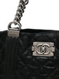 Quilted Gentle Boy Black Shopping Tote