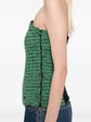 Tweed Strapless Green Top