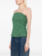 Tweed Strapless Green Top