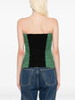 Tweed Strapless Green Top