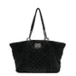 Quilted Gentle Boy Black Shopping Tote