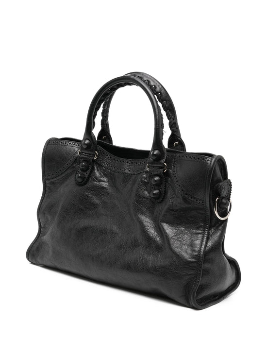 Balenciaga Giant Brogues City Bag Medium Black
