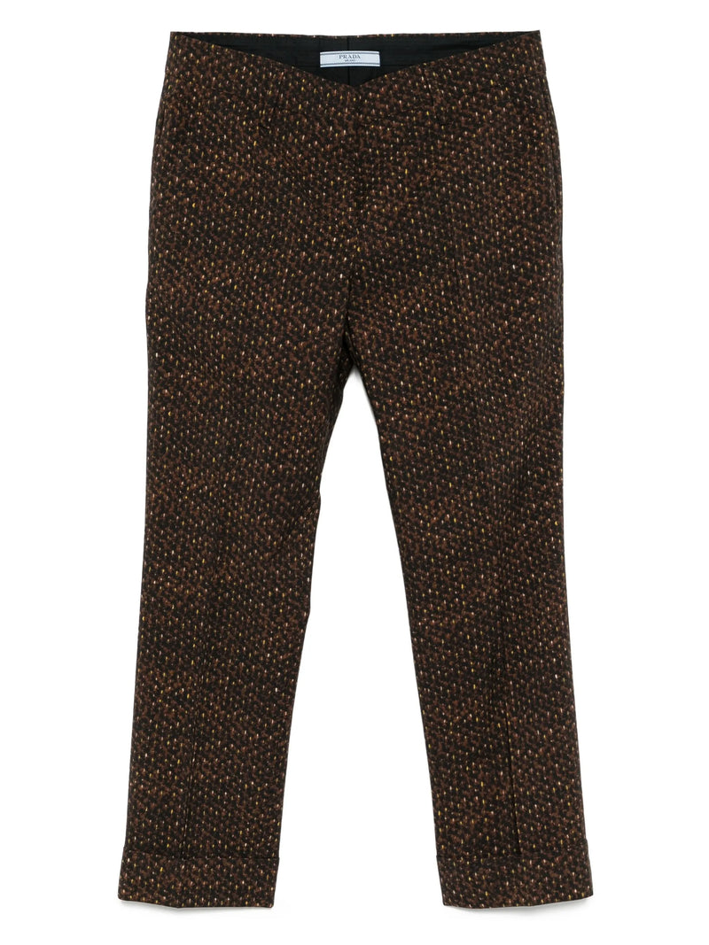 Printed Cropped Trousers