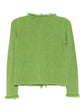 Green Frayed Cardigan
