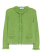 Green Frayed Cardigan