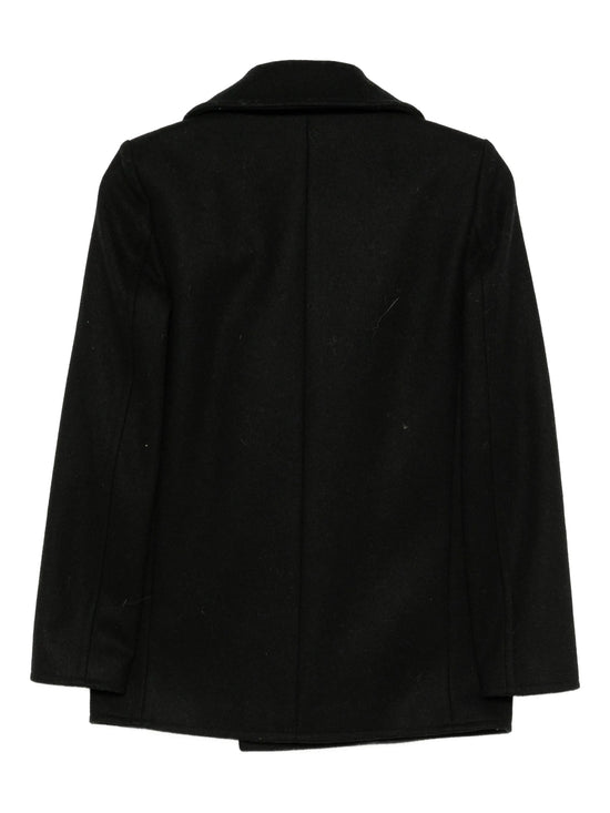 Black Wool Peacoat
