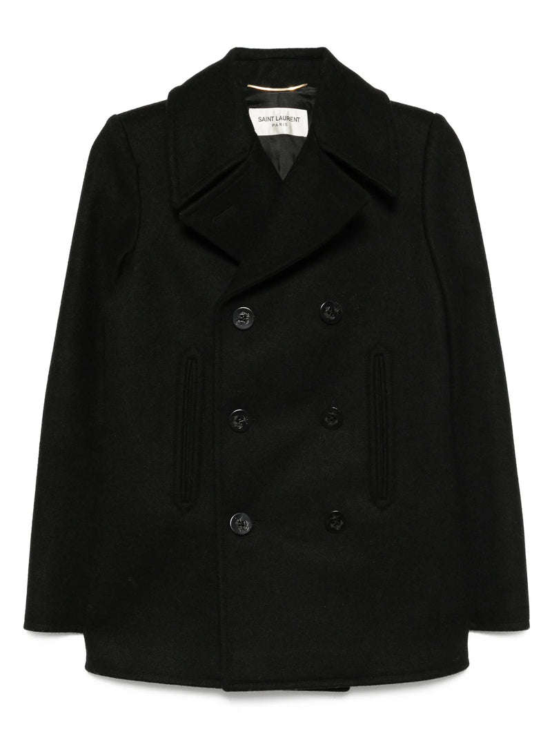Black Wool Peacoat