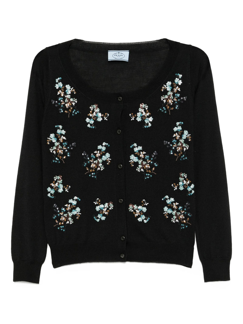 Floral Sequins Cardigan