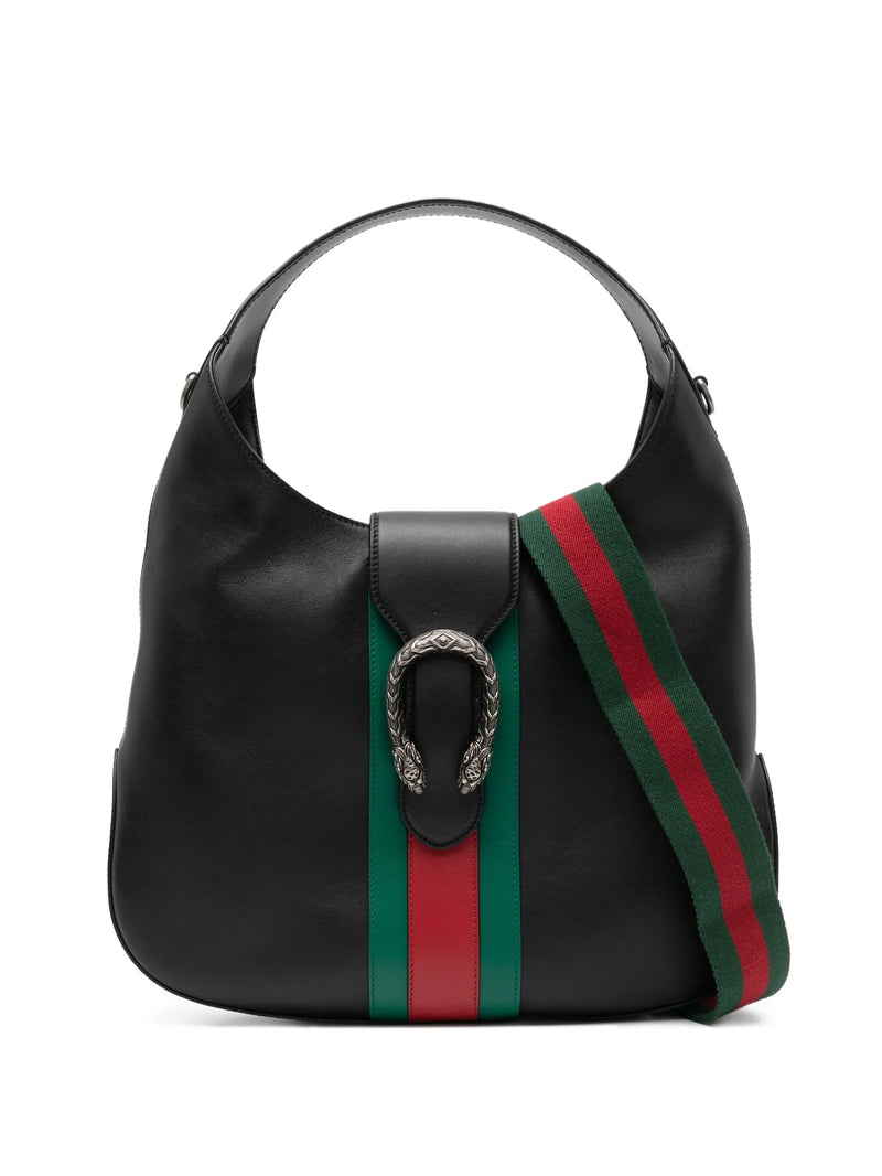 Web Stripe Dionysus Hobo Bag Black