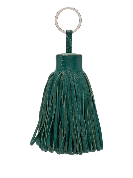 Leather Carmen Key Ring Green