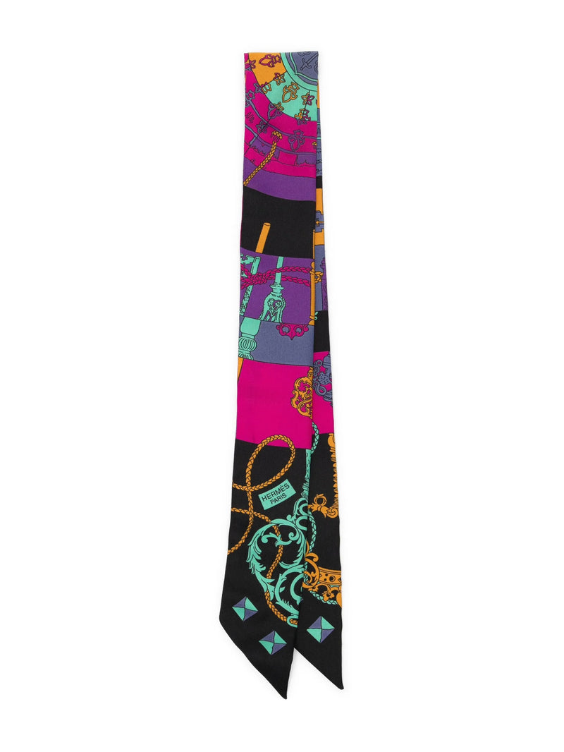 Silk Tours de Cles Twilly Noir Fuchsia Vert