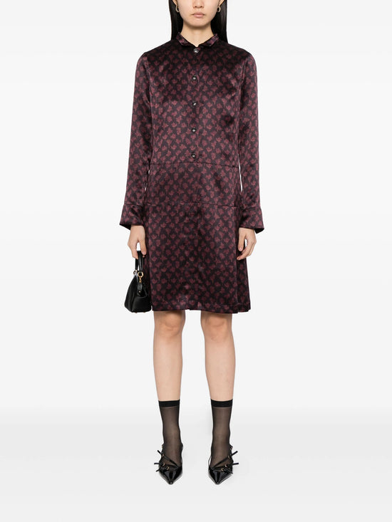 Patterned Shirt Dress