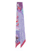 Silk Under The Waves Twilly Framboise Parme Rouge