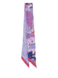 Silk Under The Waves Twilly Framboise Parme Rouge
