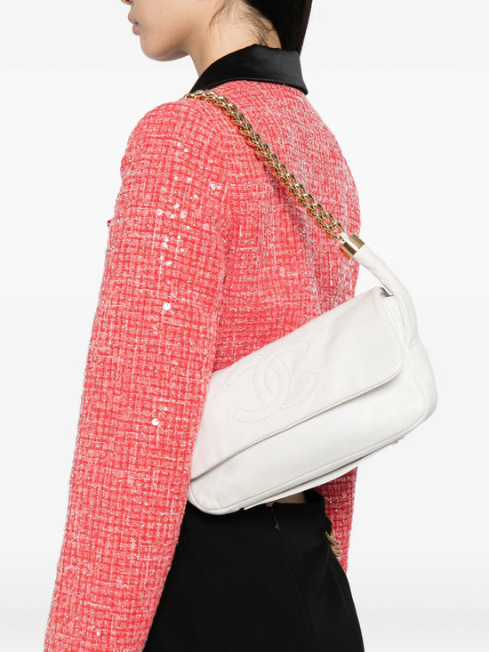 Lambskin Rodeo Drive Flap Bag White