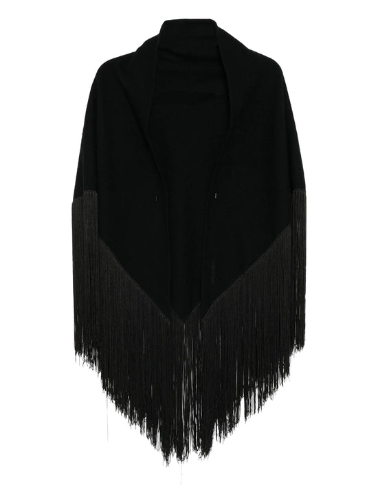 Black Fringe Shawl