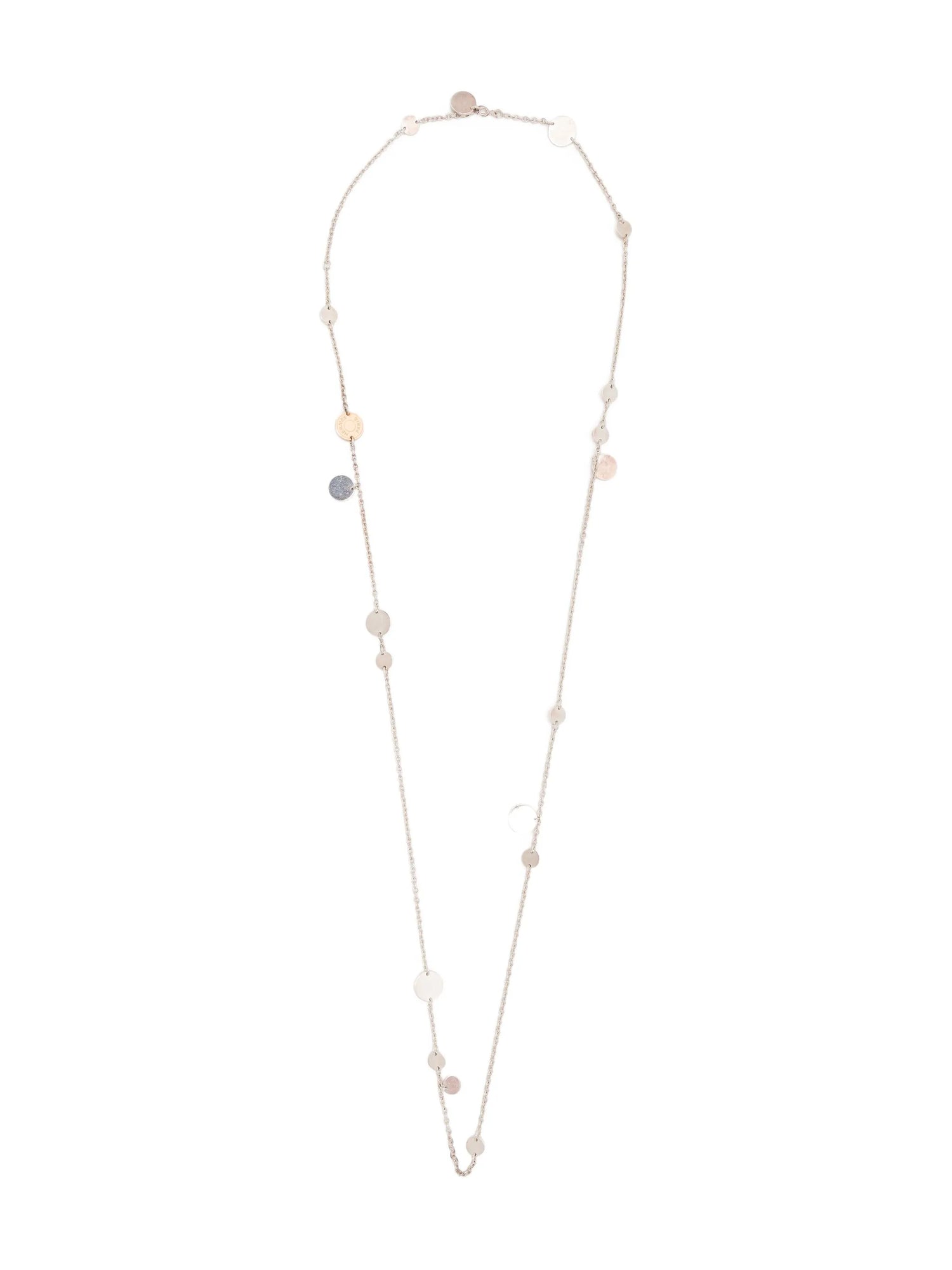 Hermès Ex Libris Long Necklace in silver