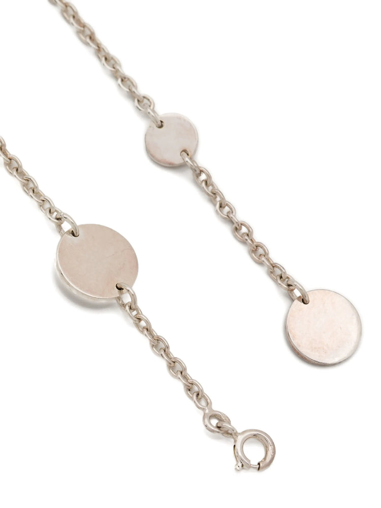 Hermès Ex Libris Long Necklace in silver