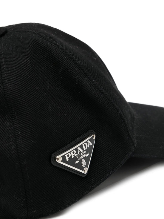 Black Logo Plaque Cap