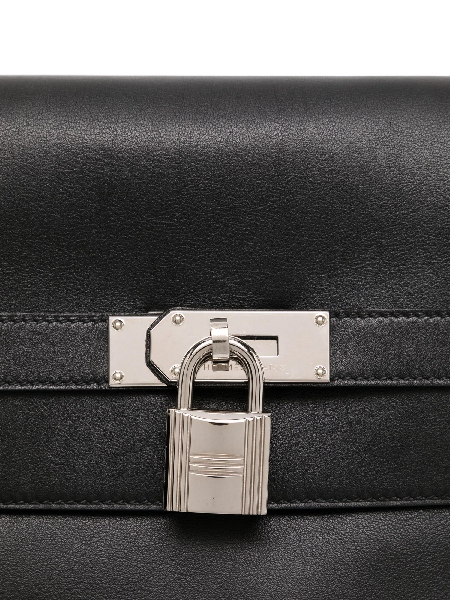 Hermès Kelly Relax 50 Swift PHW in Black