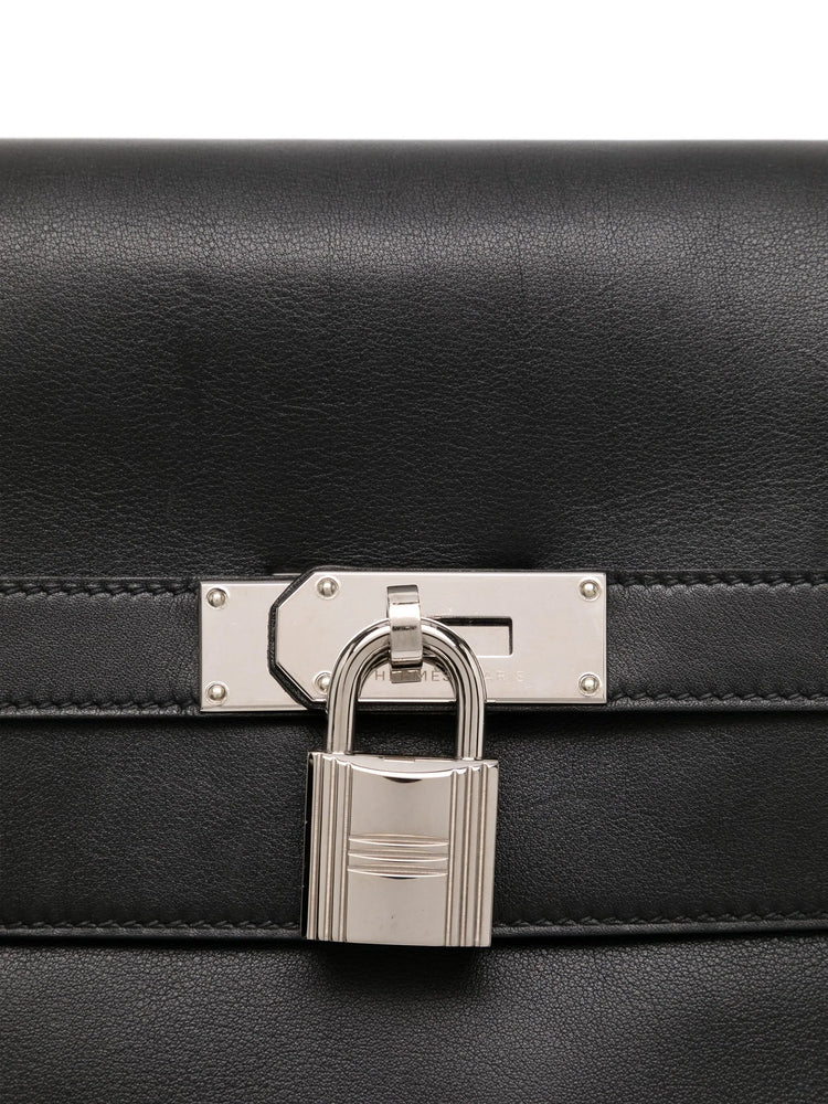 Hermès Kelly Relax 50 Swift PHW in Black