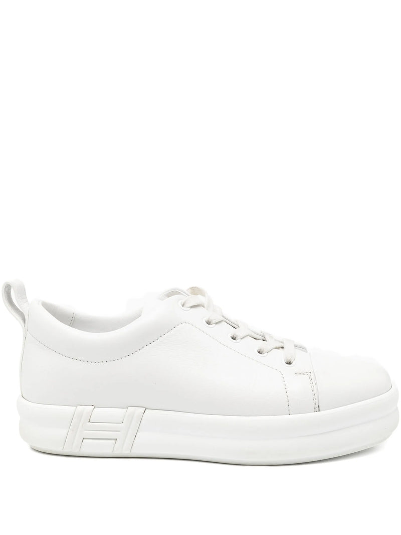 White Happy Sneakers