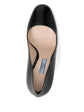 Black Saffiano Round Toe Pumps