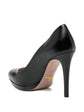Black Saffiano Round Toe Pumps