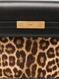 Saint Laurent Printed Manhattan Small Shoulder Bag GHW in leopard print