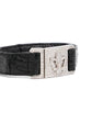 Fleur-de-Lis Pavé Buckle Leather Bracelet