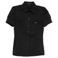 Black Short-Sleeve Horsebit Shirt
