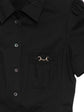 Black Short-Sleeve Horsebit Shirt