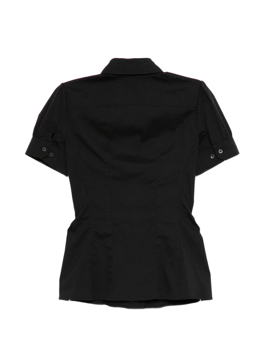 Black Short-Sleeve Horsebit Shirt