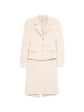 Cream Blazer & Skirt Suit Set