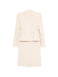 Cream Blazer & Skirt Suit Set