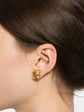 CC Gold Clip-On Round Earrings