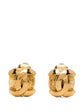 CC Gold Clip-On Round Earrings
