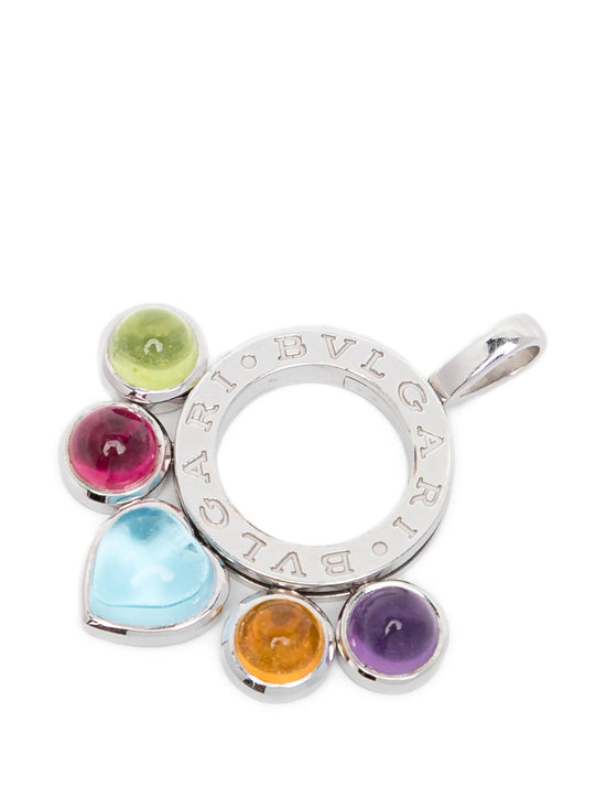 White Gold Multicolour Stone Allegra Pendant