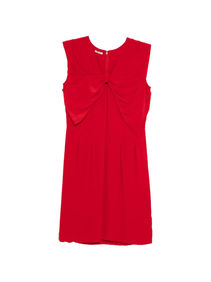 Bow Detailing Red Dress
