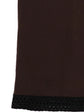 Contrast Trim Brown Dress