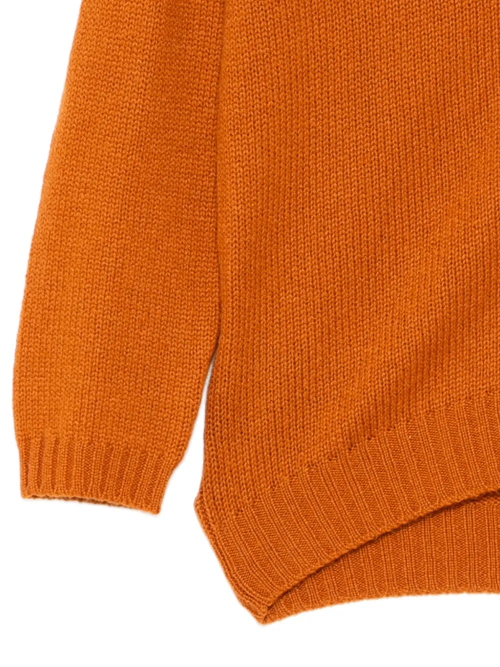 Burnt Orange Cashmere V-Neck Cardigan - view 3