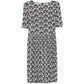 Printed Silk Gathered Dress