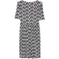 Printed Silk Gathered Dress