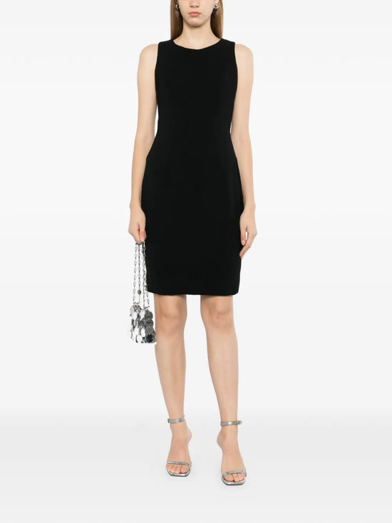 Black Wool Sleeveless Sheath Dress - view 2