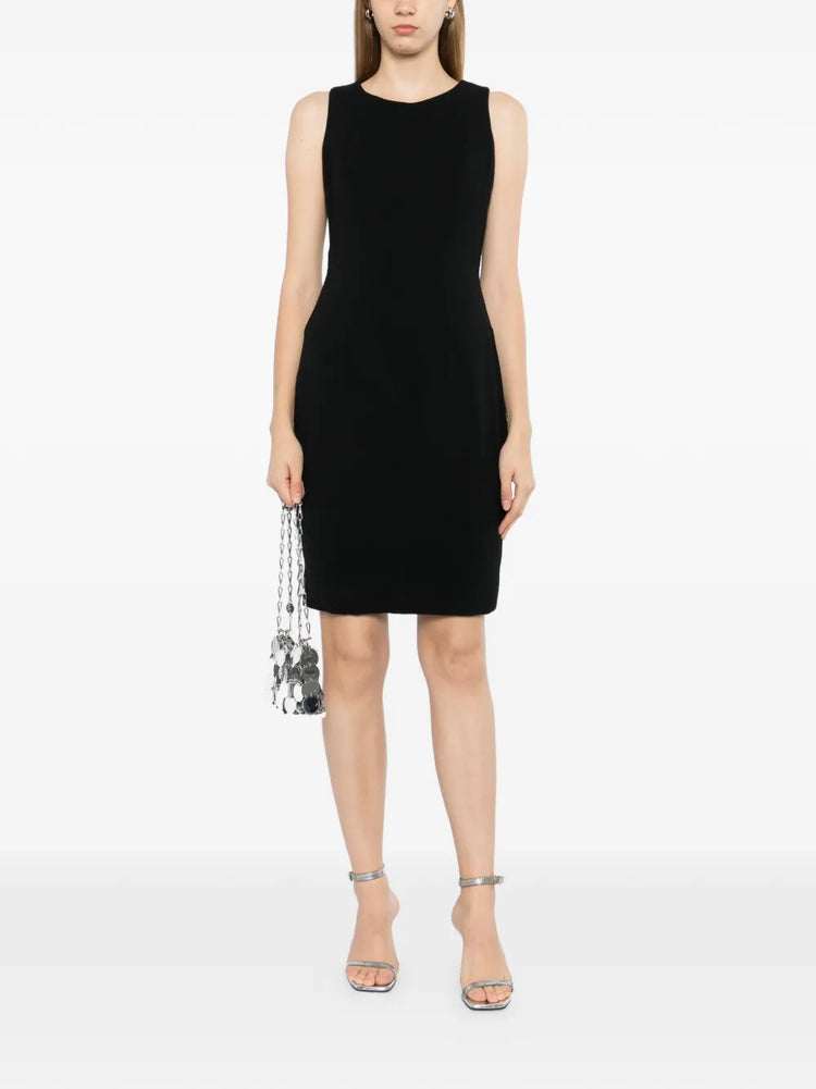 Black Wool Sleeveless Sheath Dress - view 2