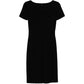 Black V-Neck Short Sleeve Dress - view 2