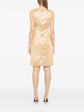 1996 Sleeveless Gold Brocade Shift Dress - view 4