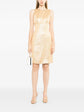 1996 Sleeveless Gold Brocade Shift Dress - view 2